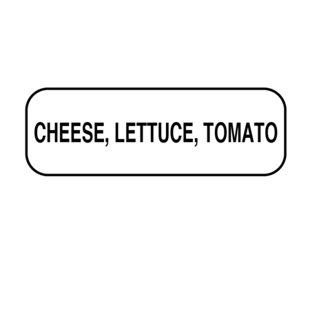 Nevs Cheese, Lettuce, Tomato Label 1/2" x 1-1/2" DIET-509